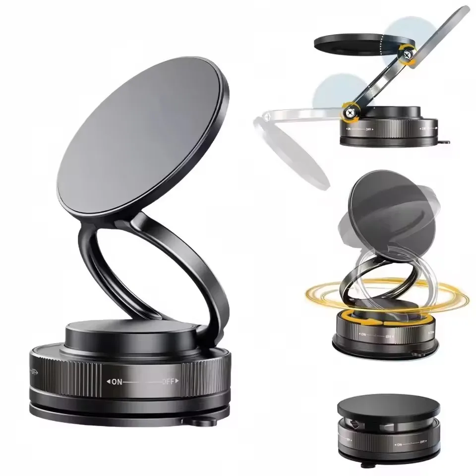 Phone Accessories Holder Car - อัปเกรด 360 ° ที่วางโทรศัพท์แบบแม่เหล็กดูดติดผนัง, ที่ยึดโทรศัพท์ในรถยนต์แบบแม่เหล็ก, ที่วางโทรศัพท์แบบดูดติดผนังแบบแฮนด์ฟรี