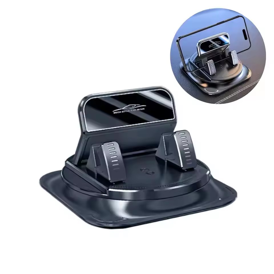 Phone Accessories Holder Car - 360 ° ที่ยึดโทรศัพท์มือถือในรถยนต์แบบปรับองศาได้ ที่วางโทรศัพท์บนแผงหน้าปัดซิลิโคนกันลื่น หมุนได้อิสระ ใช้ได้กับโทรศัพท์ทุกประเภท