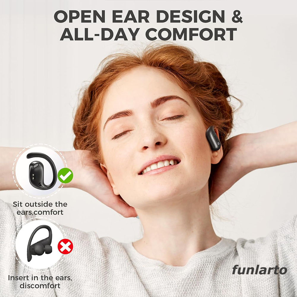 หูฟังวิ่งไร้สายแบบเปิดหู หูฟัง - Phone Accessories Amazon บทวิจารณ์และราคา